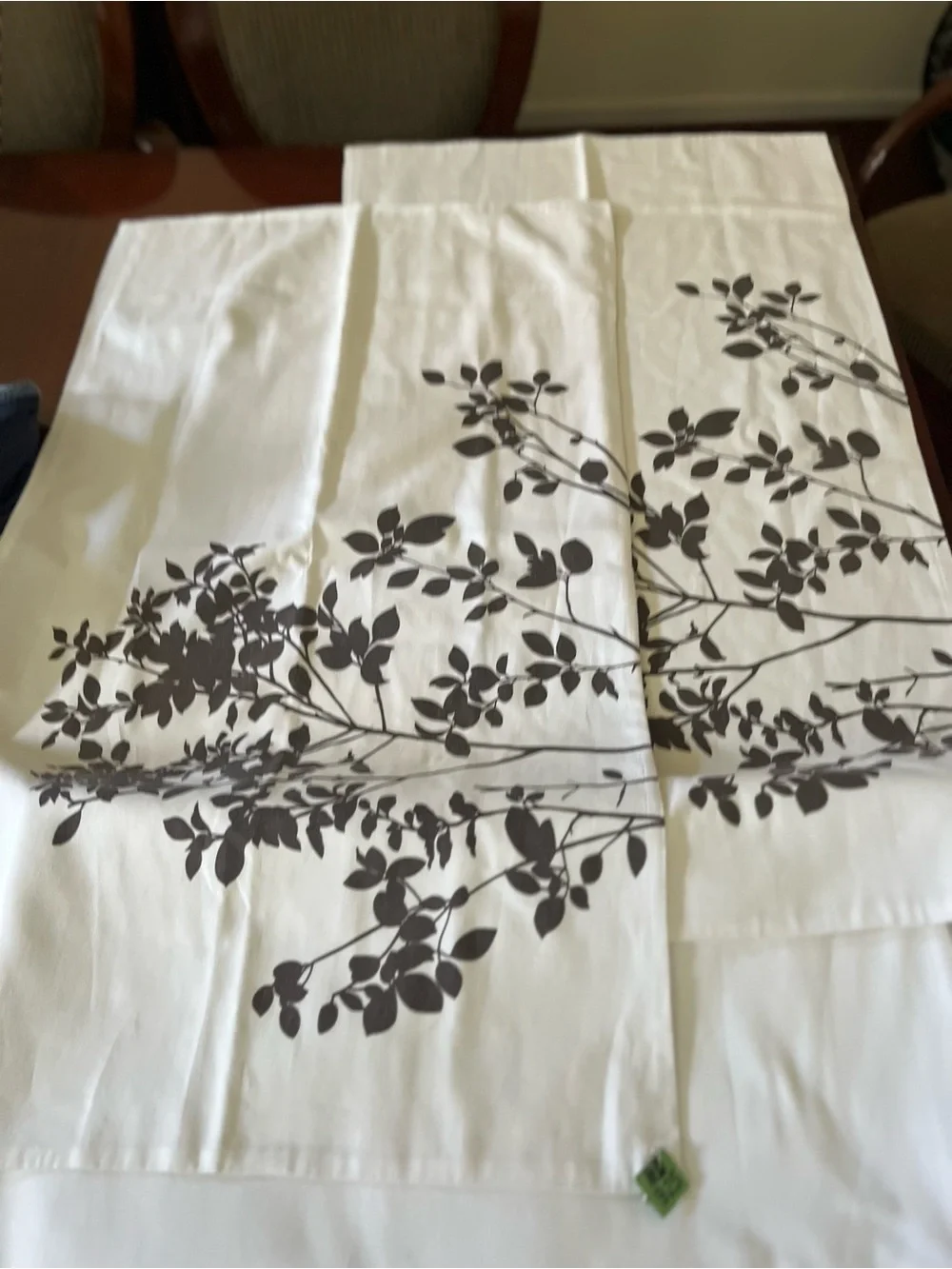 Hillcrest KS Duvet Cover with Brown Botanical Branch Design